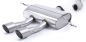 Preview: Cat Back Middle Silencer Non Resonated Dual 100mm GT100 brushed Titanium Tips