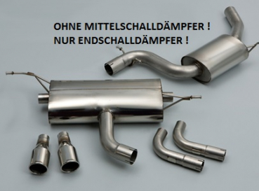 Sport Endschalldämpfer Dual 100mm Jet