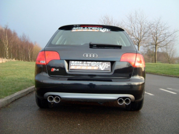 Cat Back Resonated Quad 76.2mm Tailpipes