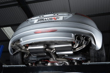 Full System with Hi-Flow Cat 3-inch Race System Resonated Silver Tips