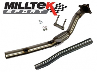 Large-bore Downpipe and De-cat fitment for OE Exhaust