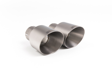 GPF Back RACE Non Resonated Brushed Titanium Dual 90mm GT90 Tips